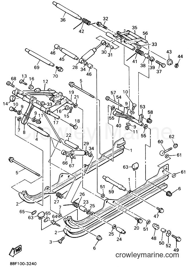 1996 Snowmobile PZ480 - PZ480 (8BF3) [010] - TRACK SUSPENSION 2