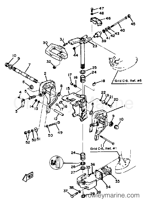 Yamaha Motors 40SN - MOUNTING BRACKET