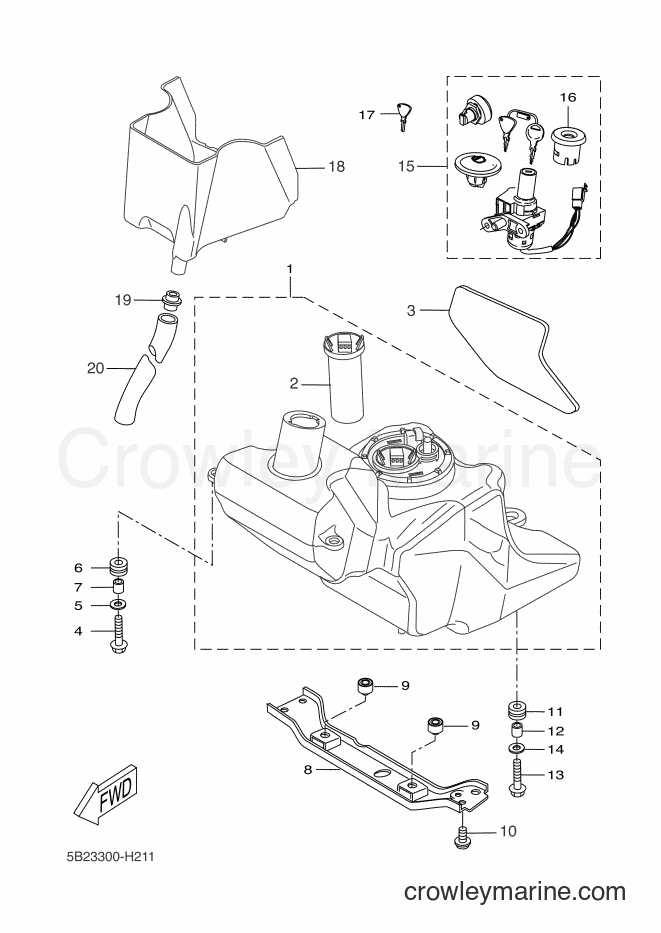 2012 Scooter VP250 - VP250 (5B29) [060] - FUEL TANK