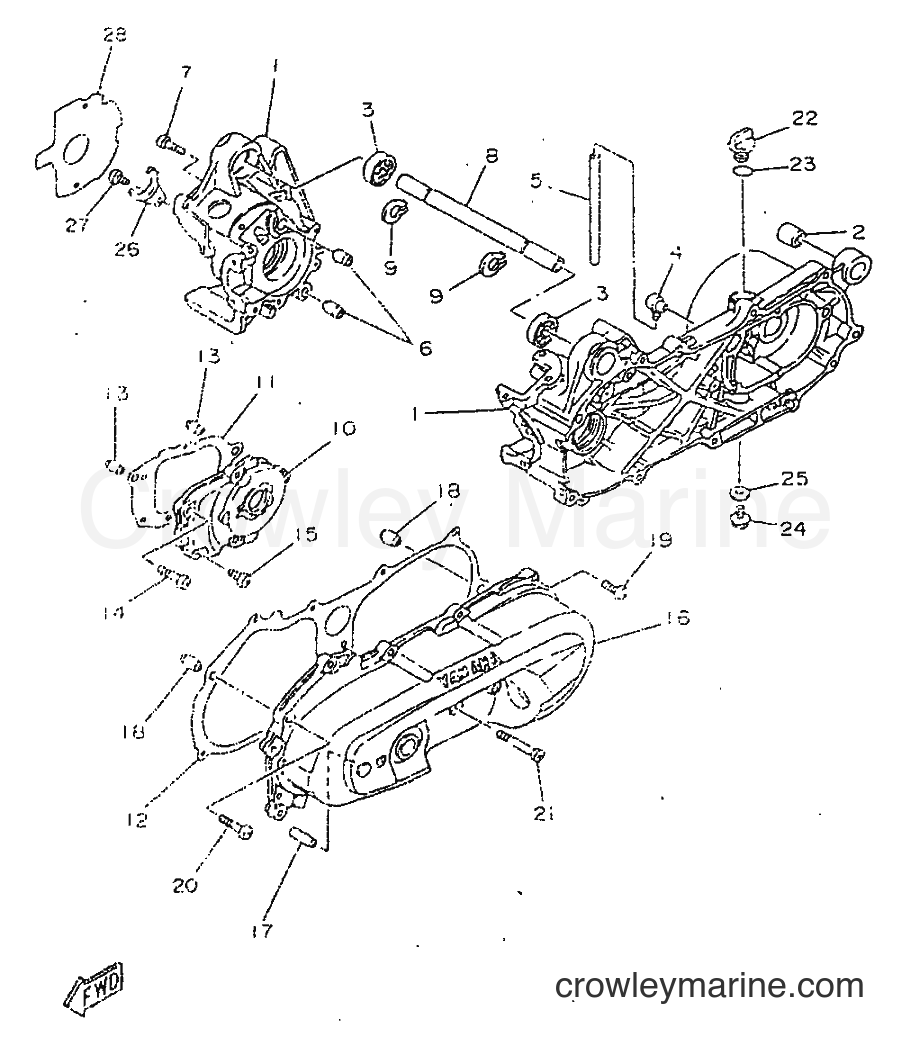 1998 Scooter CY50R - CY50R (3WG7) [999] - CRANKCASE