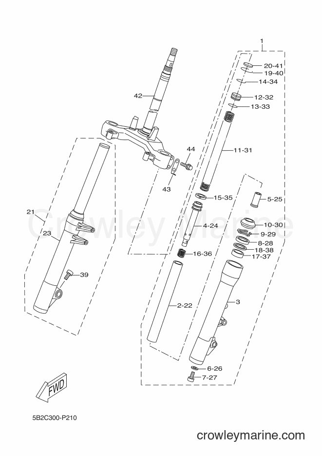 Yamaha Motors VP250 (5B2C) [040] - FRONT FORK