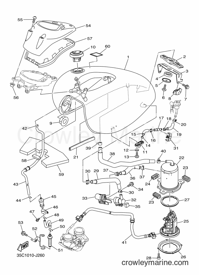 Yamaha Motors XVS400C (35C5) [010] - FUEL TANK