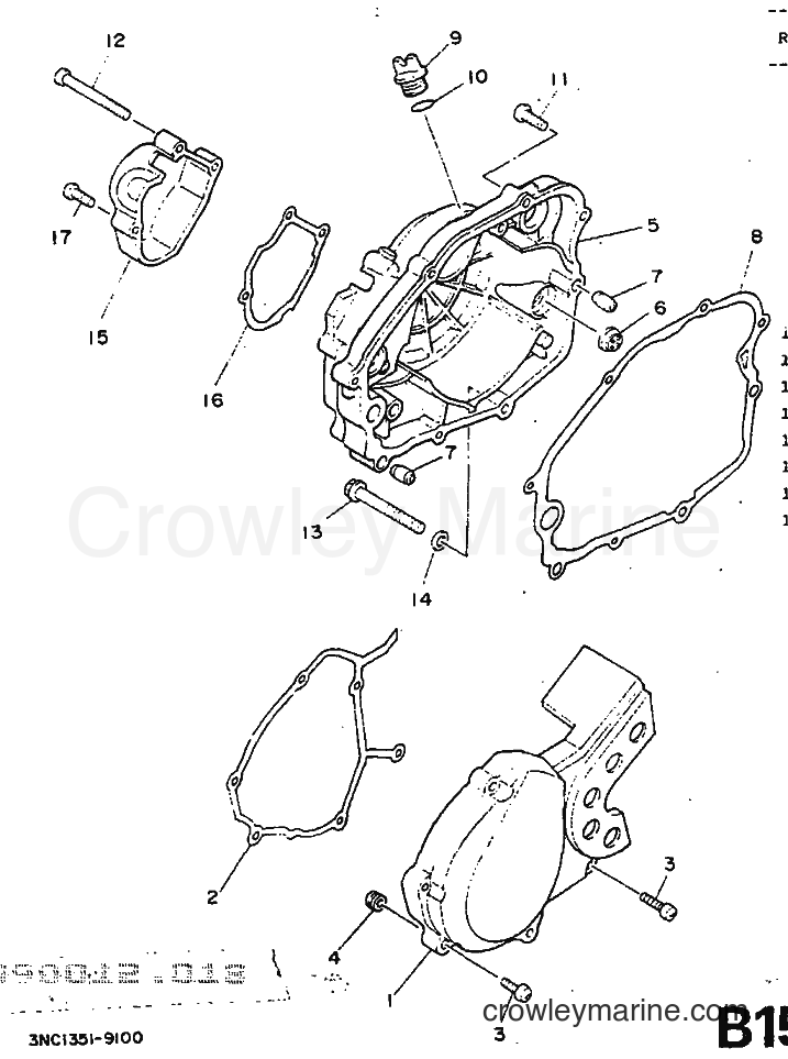 Yamaha Motors DT125R (3PY3) [999] - CRANKCASE COVER 1