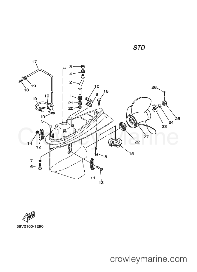 Yamaha Motors F115A (68V0) [080] - LOWER CASING & DRIVE 2