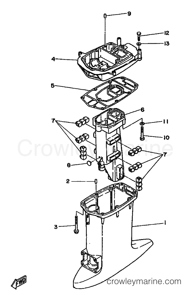 Yamaha Motors 25JEO (6K9) [999] - UPPER CASING
