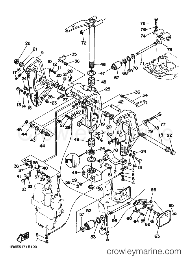 Yamaha Motors 115B (6E5) [030] - BRACKET
