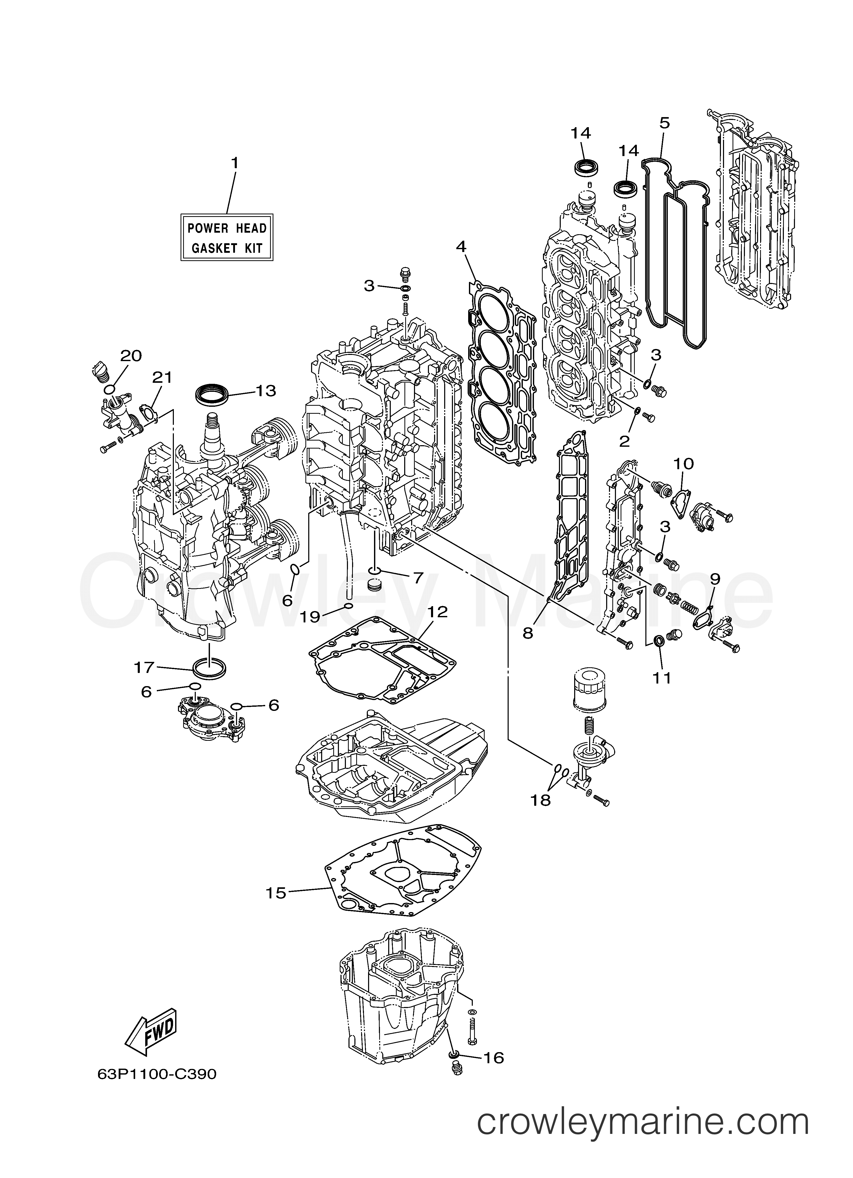 Yamaha Motors F150TXRD - REPAIR KIT 1