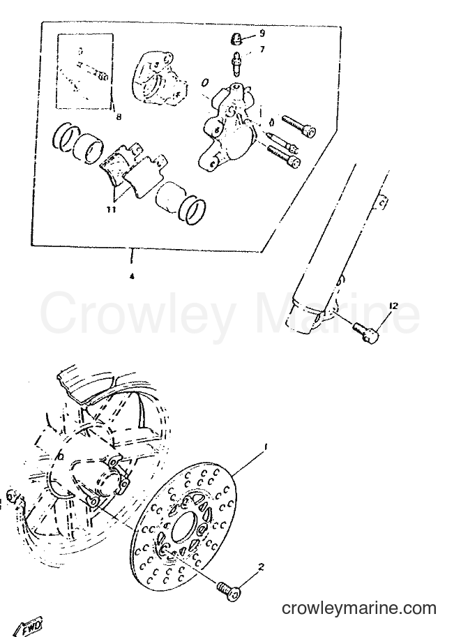 1998 Scooter CW50 - CW50 (4RW3) [010] - FRONT BRAKE CALIPER