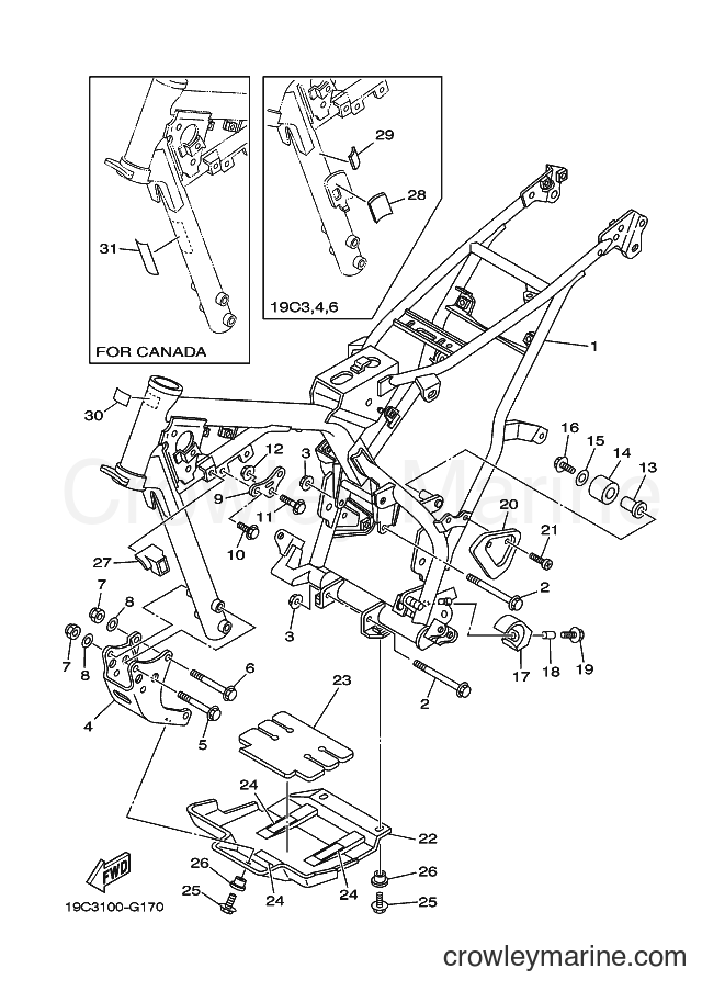 FRAME 2008 Dirt Bike TTR125E (TTR125E (1B2T) [010]) Yamaha Parts