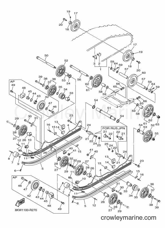 2016 Snowmobile VK10F - VK10F (8KW1) [020] - TRACK SUSPENSION 1