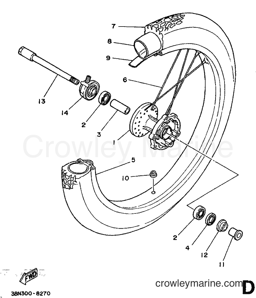 1990 Dirt Bike DT125R - DT125R (3NC2) [999] - FRONT WHEEL