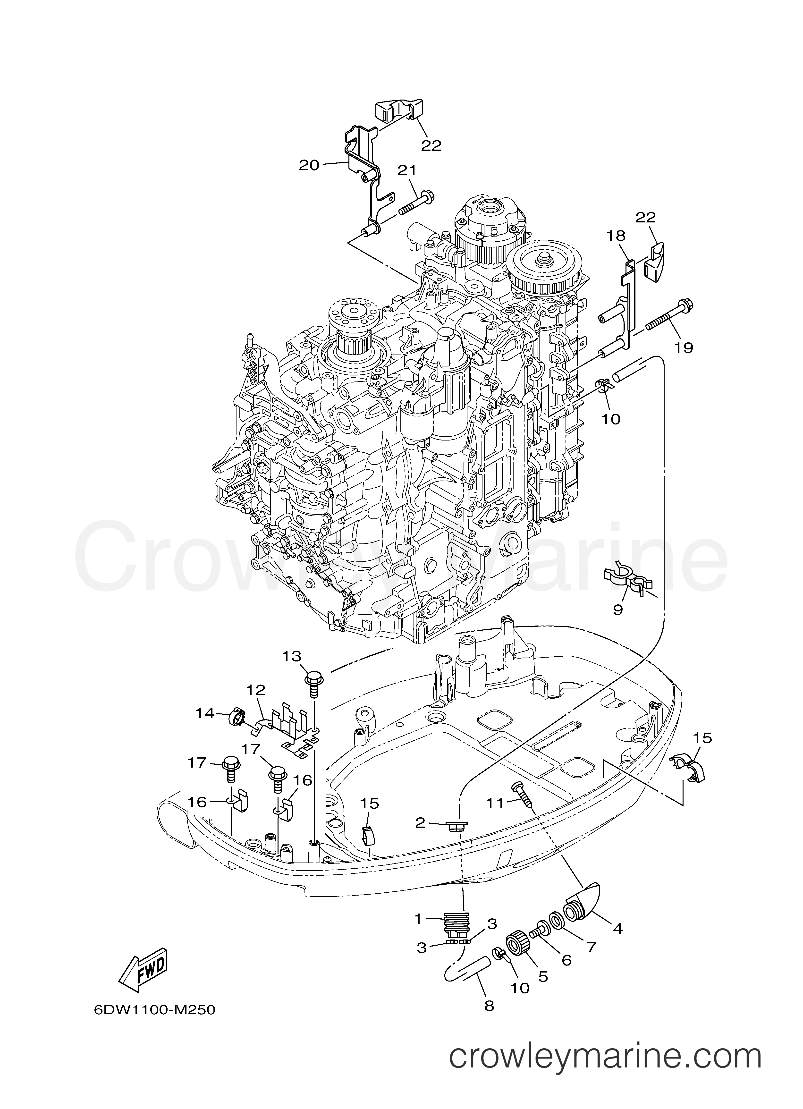 Yamaha Motors LF200XCA - BOTTOM COWLING 3