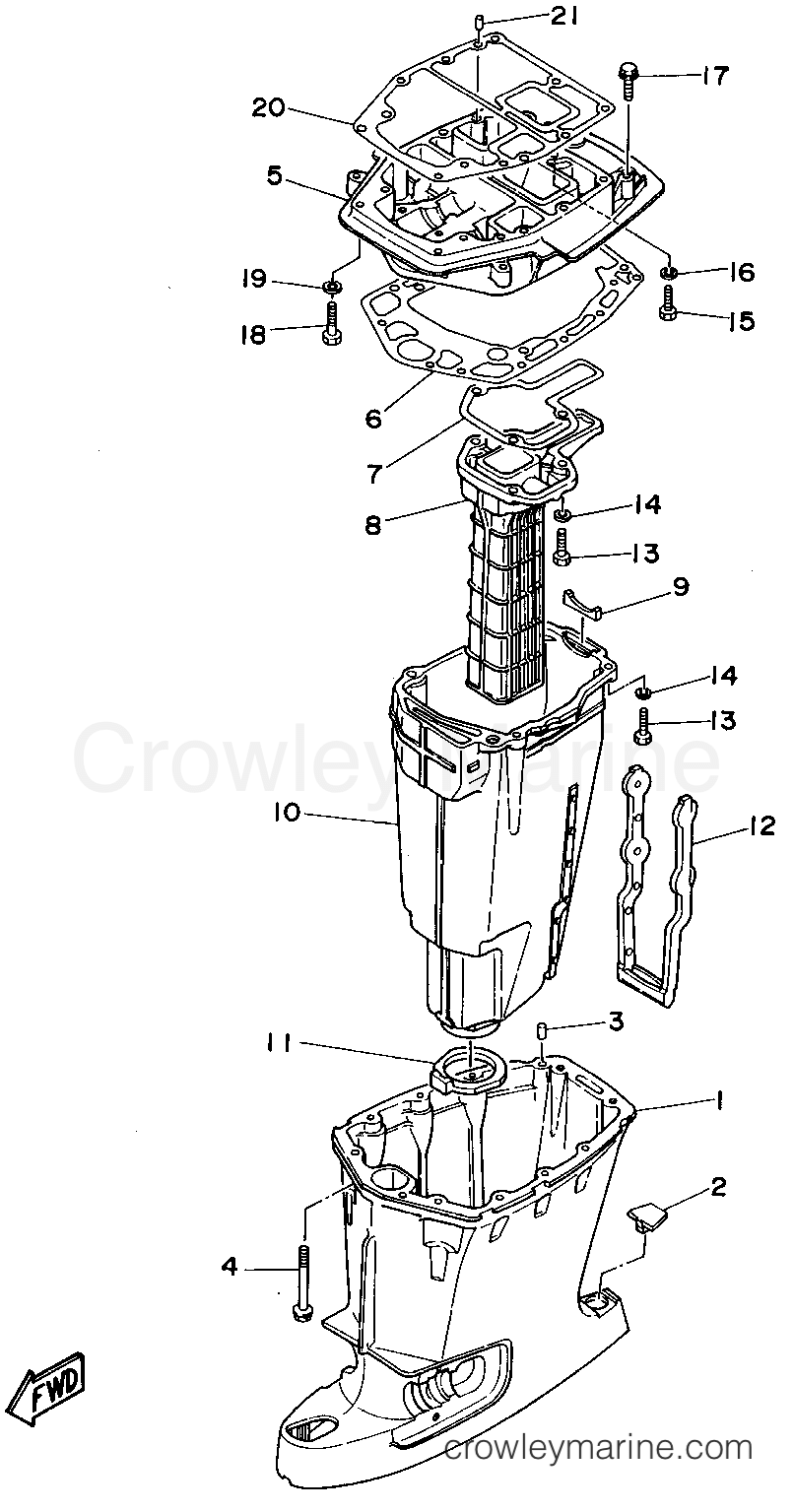 Yamaha Motors 90TLRT - UPPER CASING