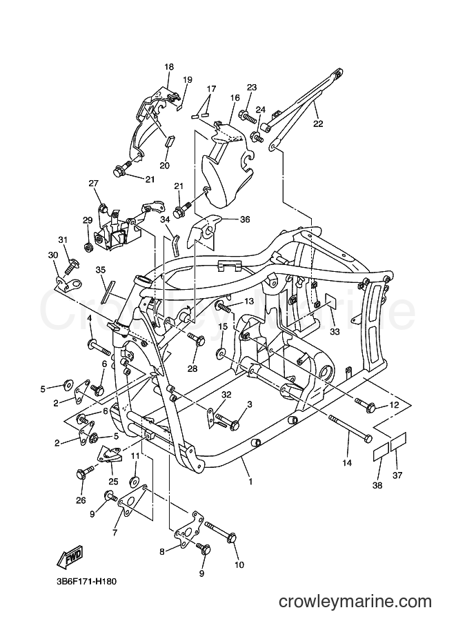 Yamaha Motors XVS650 (3B7F) [010] - FRAME