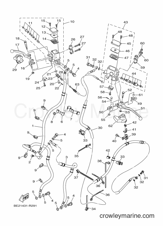 Yamaha Motors MWS150-C (BE21) [010] - FRONT MASTER CYLINDER