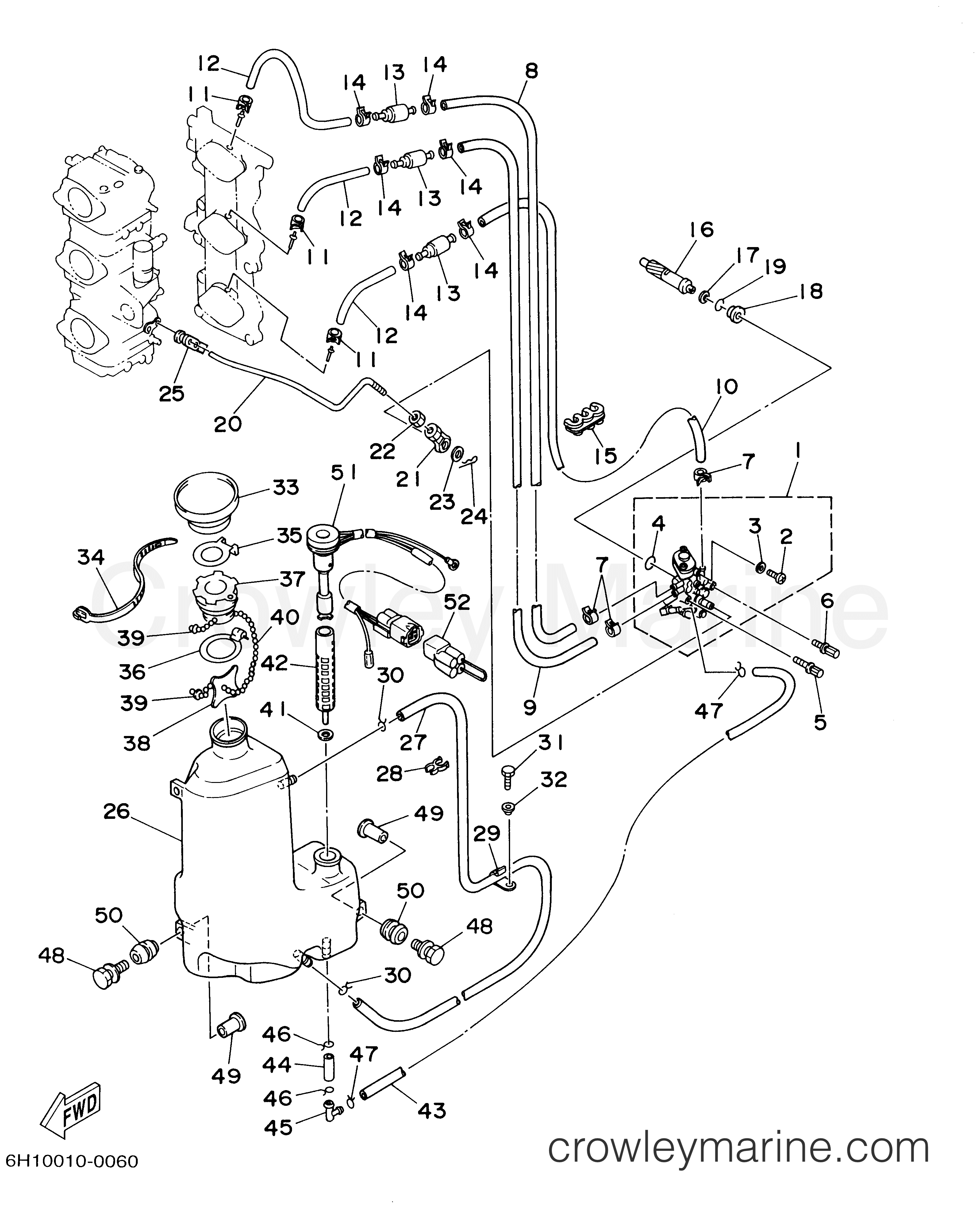 Yamaha Motors 90TLRA - OIL PUMP