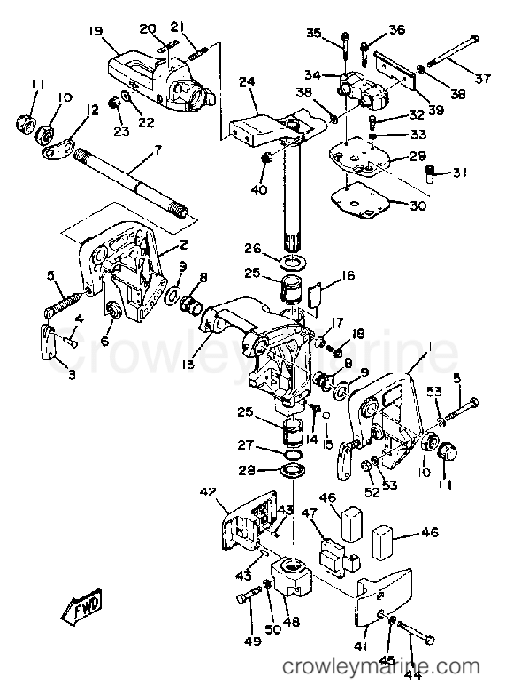 Yamaha Motors 25ESG - BRACKET 1