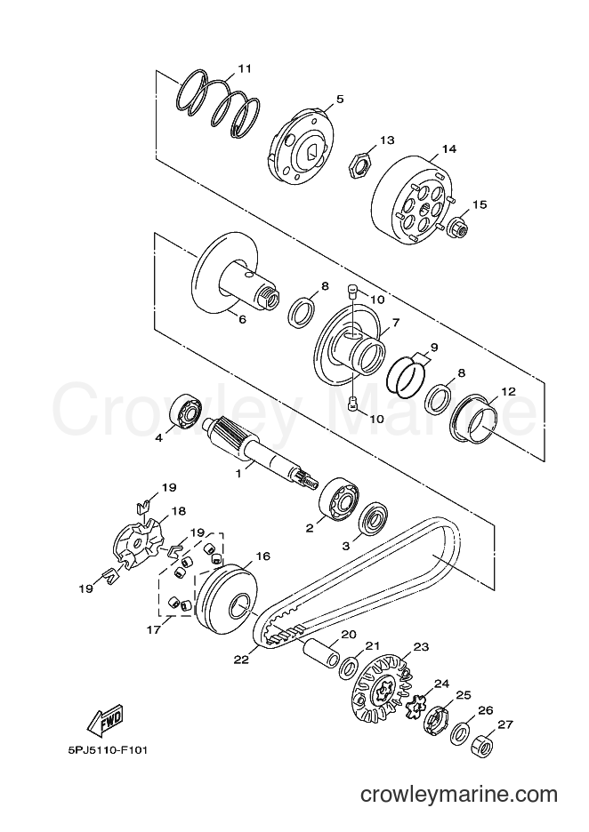 2008 Scooter YW50 - YW50 (5PN6) [010] - CLUTCH
