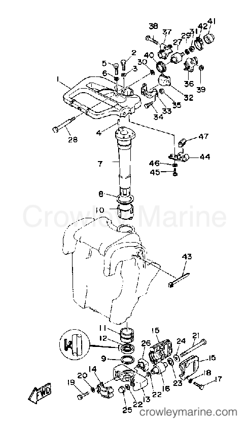 Yamaha Motors C40ELRQ - BRACKET 2 (C40PR)