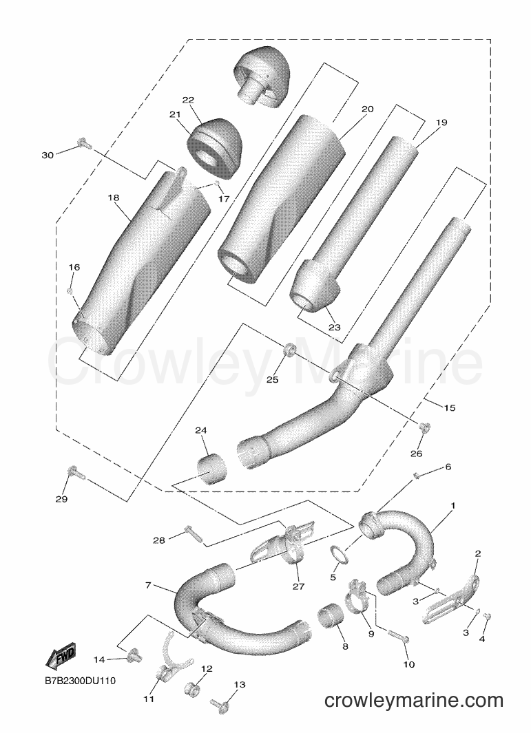 2019 Dirt Bike YZ250F - YZ250F (B7B2) [010] - EXHAUST