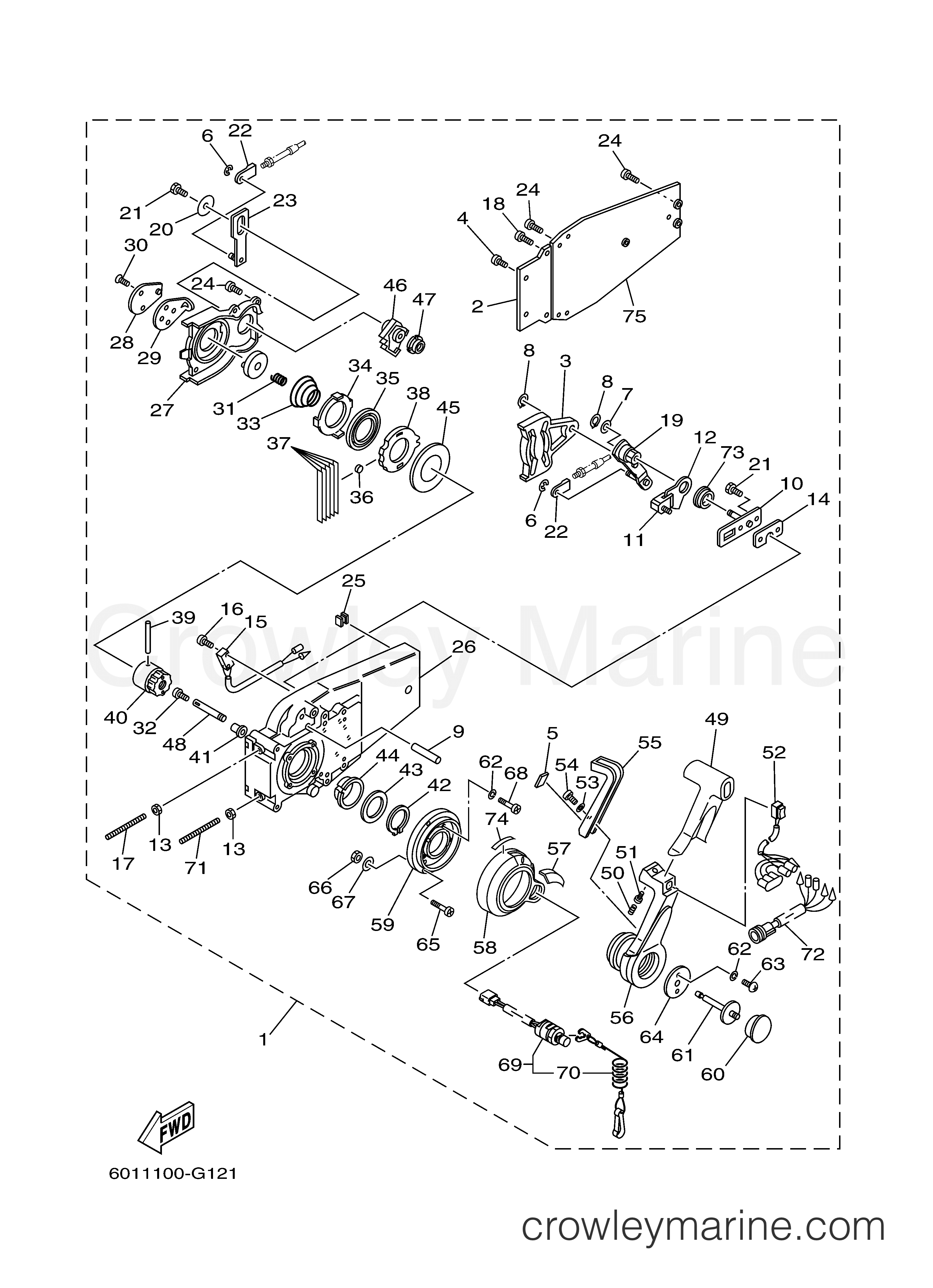 Yamaha Motors Rigging 2007 - CONTROL SIDE FLUSH PREMIUM