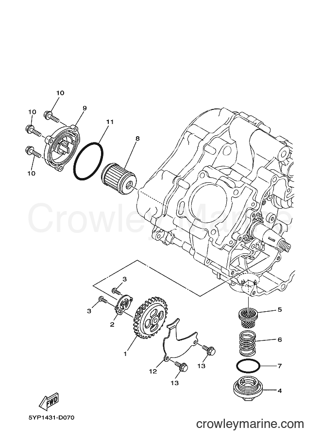 2013 Scooter T135F - T135F (2S59) [010] - OIL PUMP