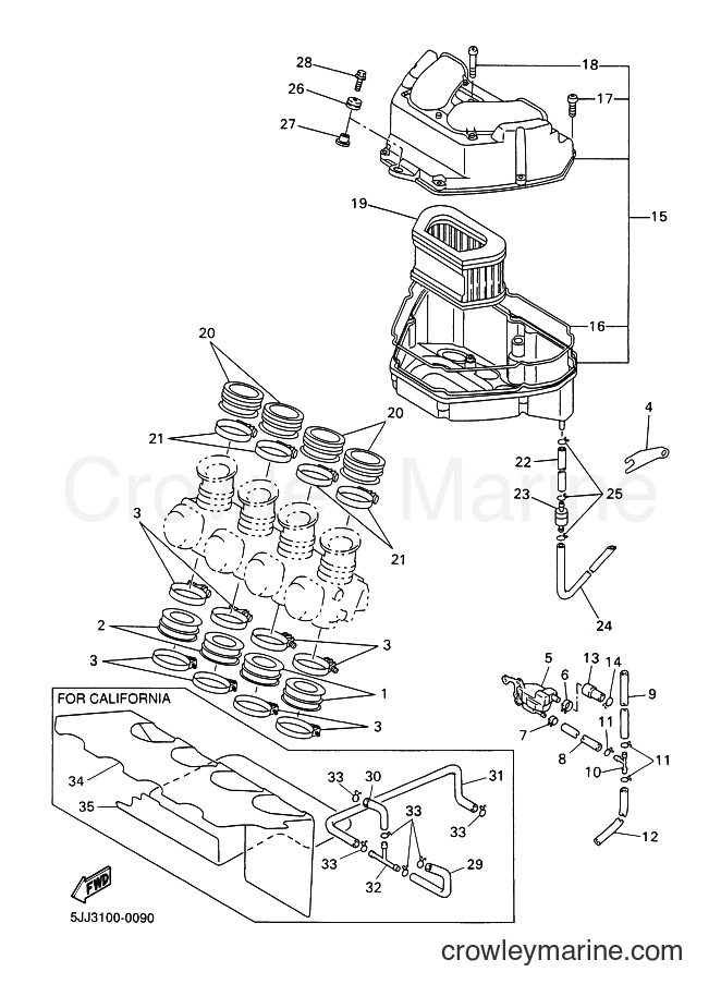 2000 Sport Bike YZF-R1 - YZF-R1 (5JJ6) [010] - INTAKE