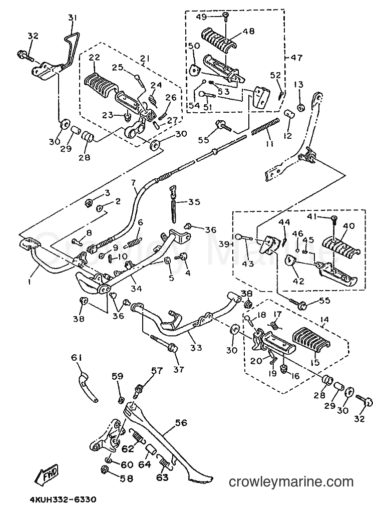 1998 Cruiser XV535 - XV535 (4MC9) [010] - STAND & FOOTREST