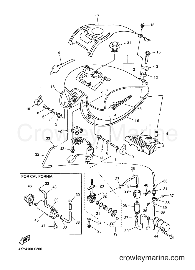 2000 Cruiser XVZ13TF - XVZ13TF (4XY6) [010] - FUEL TANK