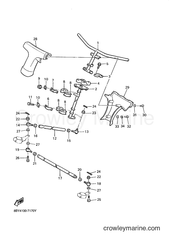 1998 Snowmobile ET410TR - ET410TR (8BY5) [030] - STEERING