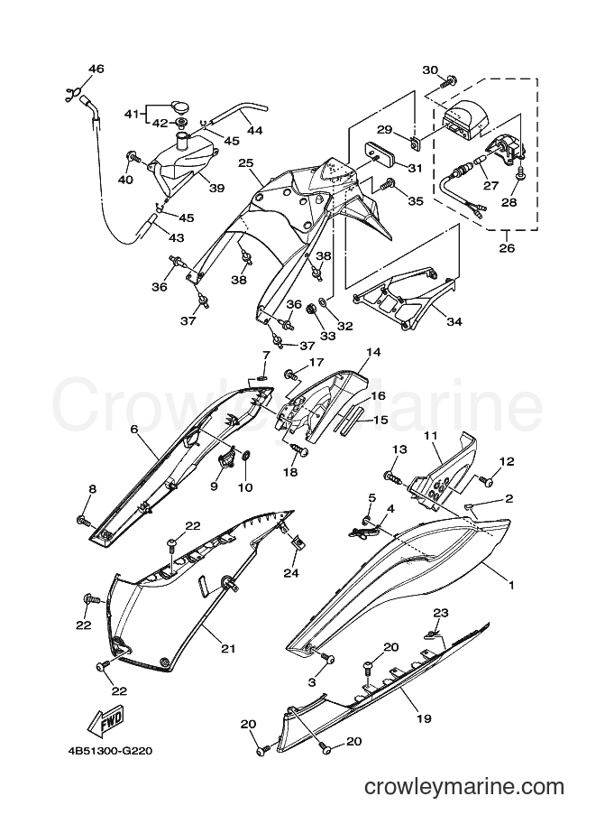 Yamaha Motors XP500A (4B5V) [050] - SIDE COVER 2