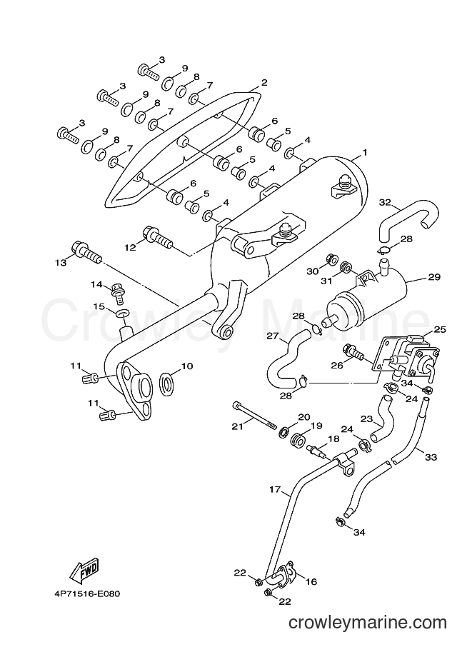 2006 Scooter XC125E - XC125E (4P71) [010] - EXHAUST