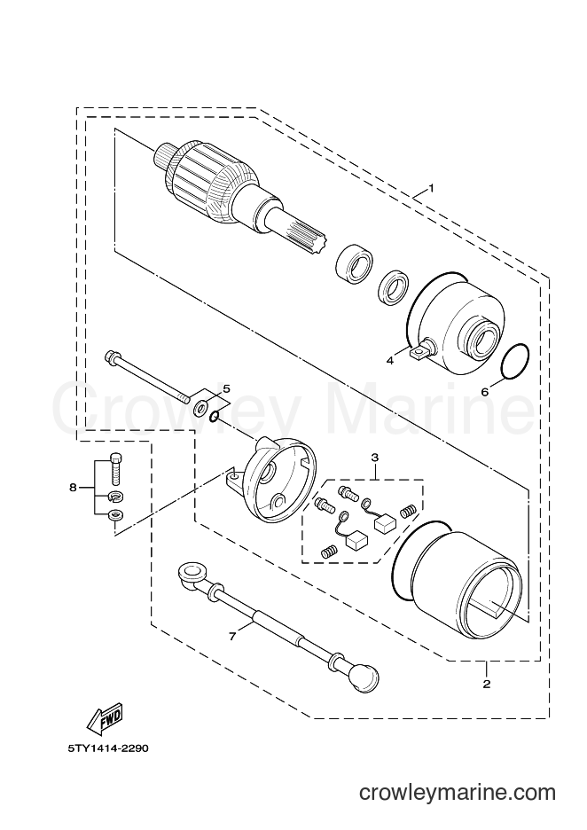 2010 Scooter YW125 - YW125 (1CE1) [050] - STARTING MOTOR