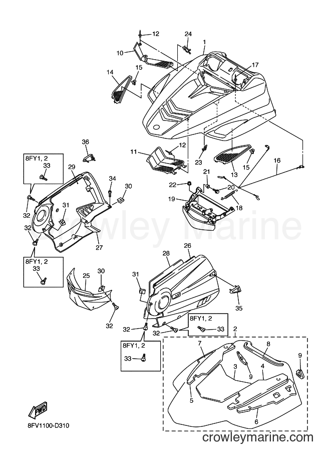 2005 Snowmobile RX10 - RX10 (8FV2) [010] - SHROUD