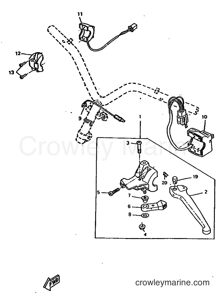 1997 Scooter CW50RSX - CW50RSX (4YD1) [999] - HANDLE SWITCH & LEVER
