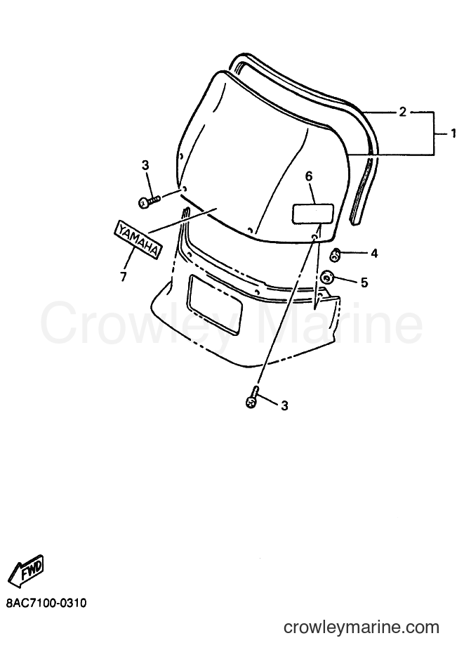 Yamaha Motors VK540E-3 (8AC7) [030] - WINDSHIELD