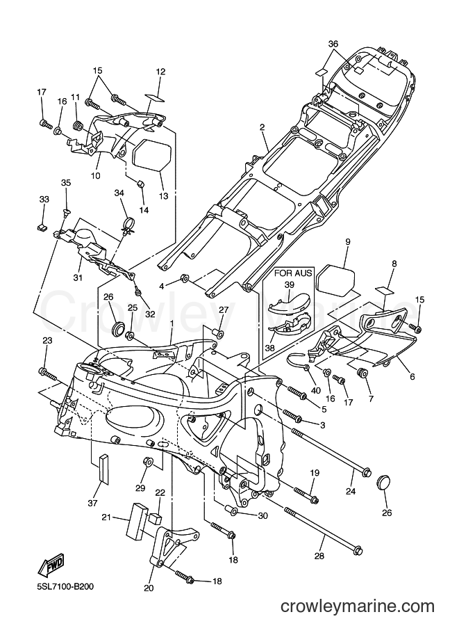 2004 Sport Bike YZF-R6 - YZF-R6 (5SLF) [010] - FRAME