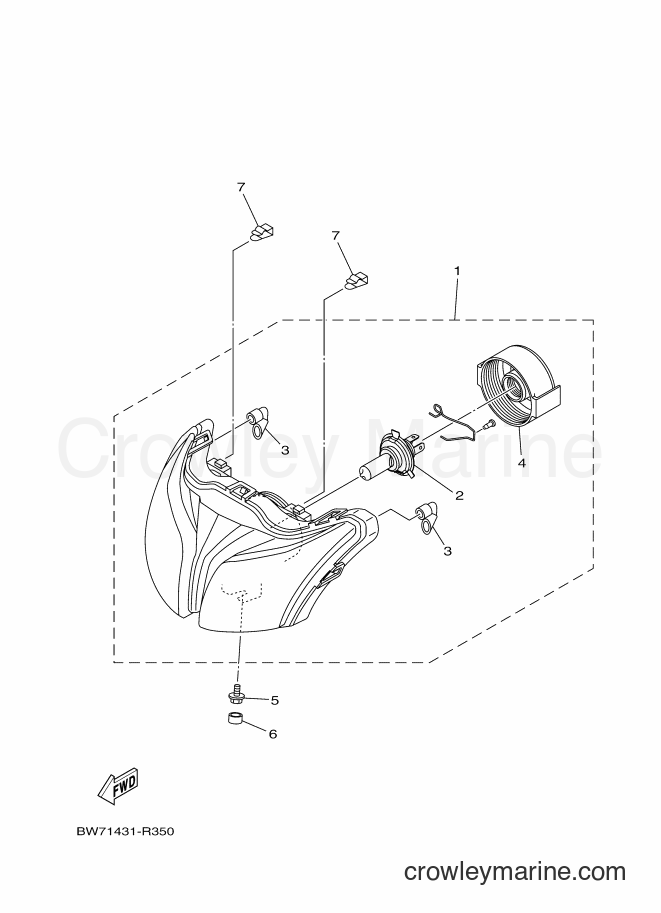 Yamaha Motors T115FS-5 (BW72) [010] - HEADLIGHT