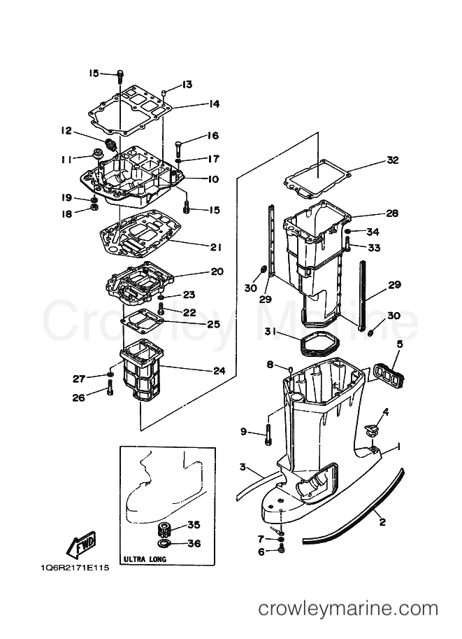 Yamaha Motors 150TRQ (6R20) [010] - UPPER CASING
