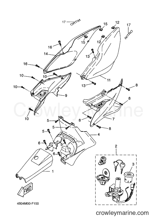 2007 Scooter YQ50L - YQ50L (4B04) [030] - SIDE COVER