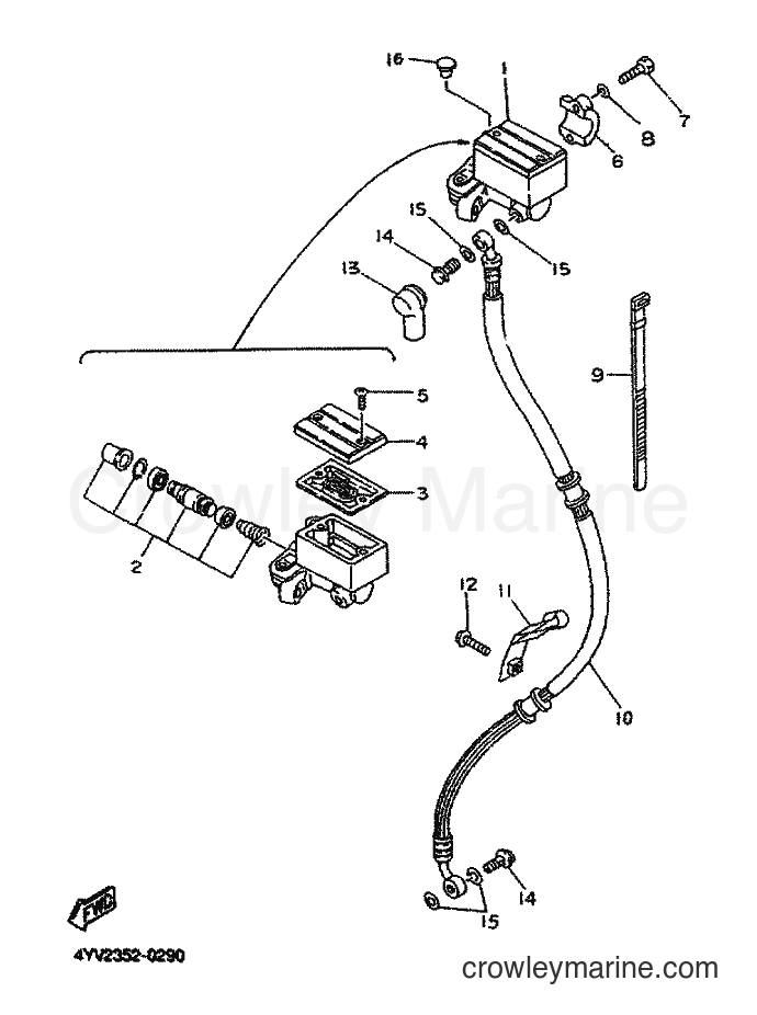 2001 Scooter TZR50 - TZR50 (5DU5) [010] - FRONT MASTER CYLINDER