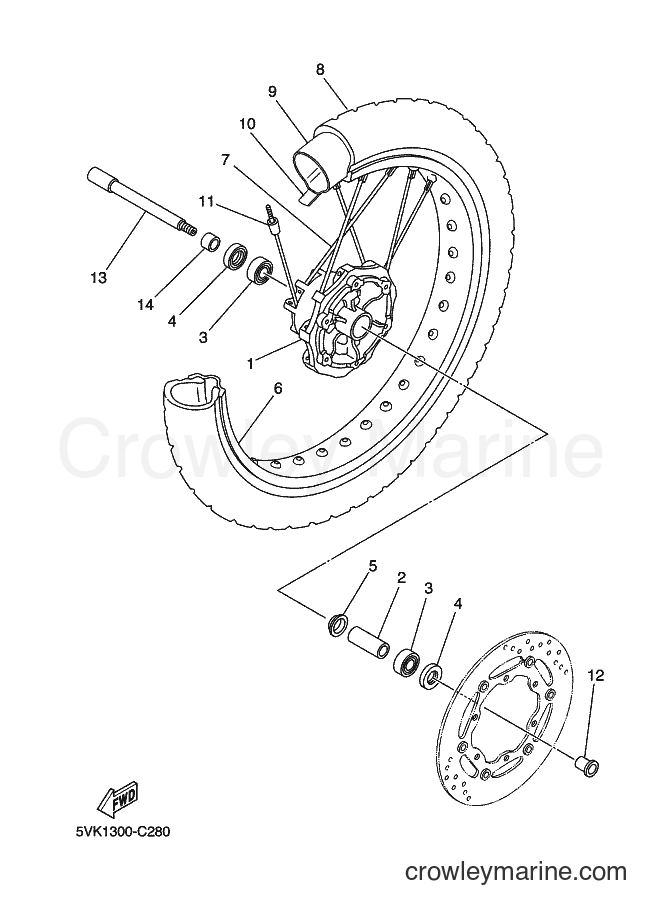 2008 Dirt Bike XT660R - XT660R (3S64) [060] - FRONT WHEEL