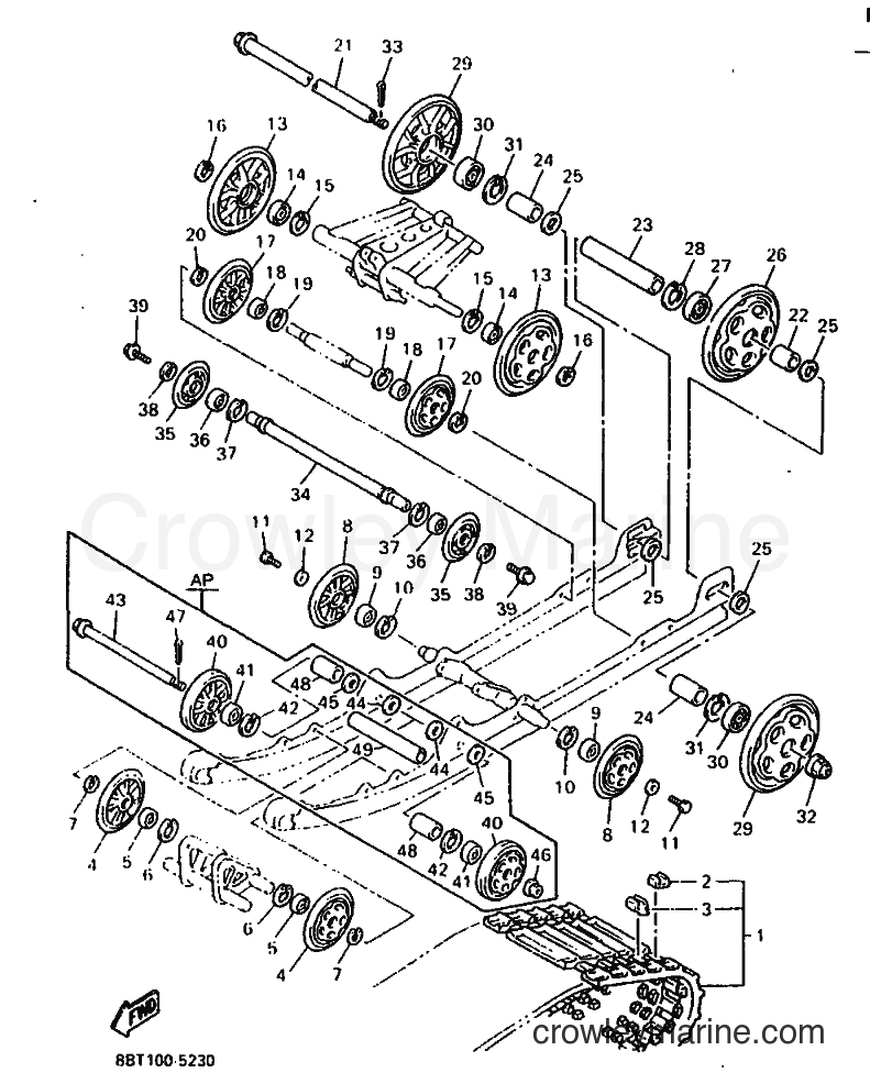 1996 Snowmobile VX800ST - VX800ST (8BT2) [020] - TRACK SUSPENSION 1