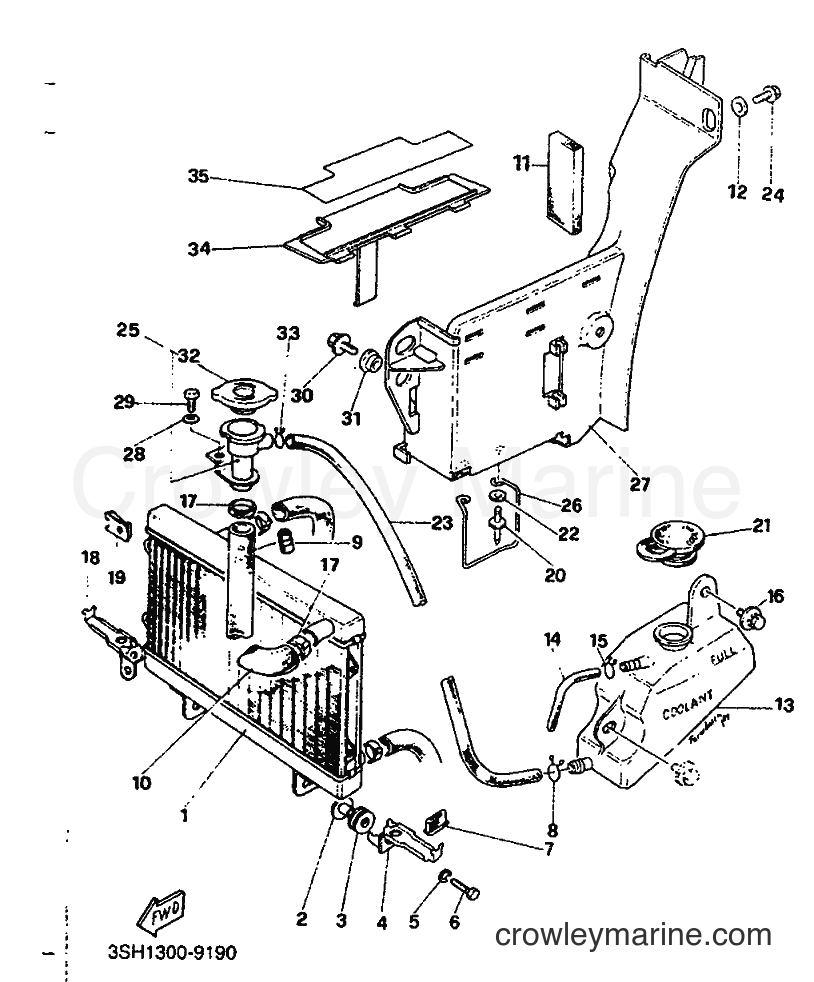 1991 Dirt Bike TDR125 - TDR125 (3SH2) [999] - COOLING