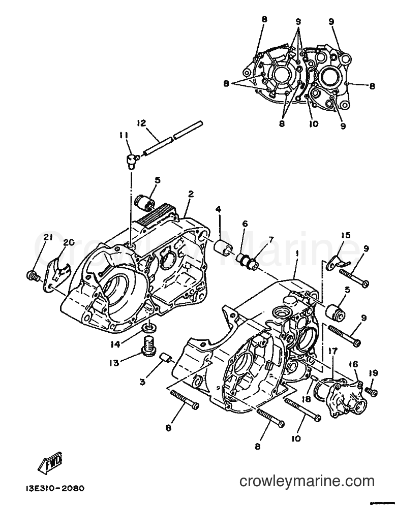 1989 Dirt Bike TY125 - TY125 (3SU1) [999] - CRANKCASE