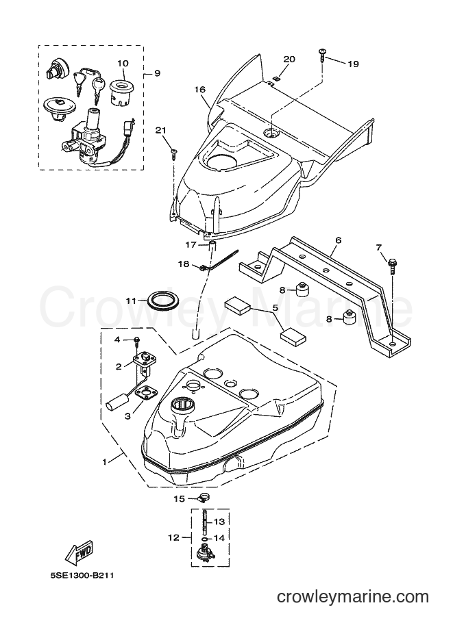 2002 Scooter VP300 - VP300 (5SE2) [010] - FUEL TANK