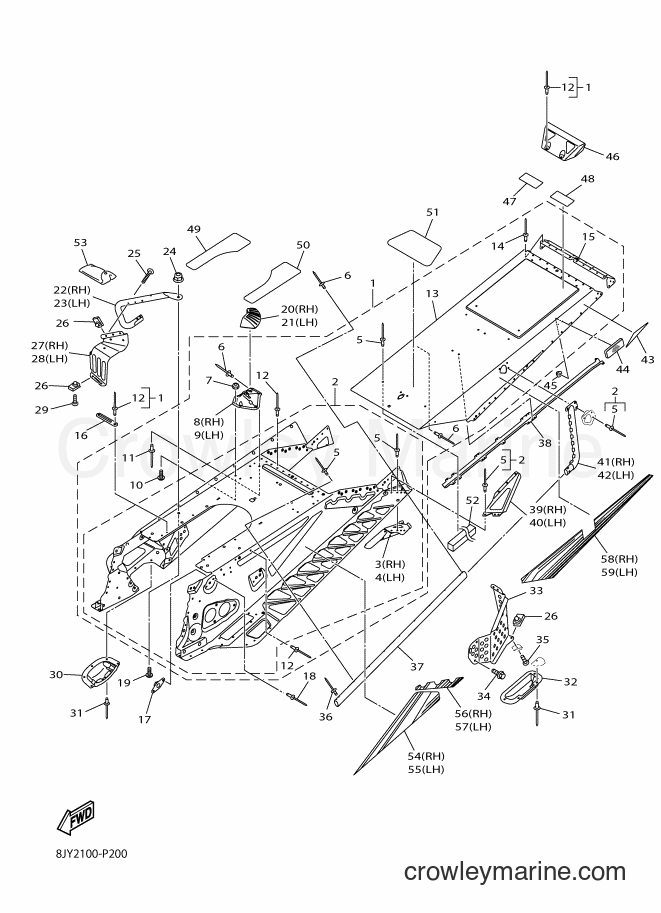 2015 Snowmobile SRV10LS - SRV10LS (8JY3) [010] - FRAME 2