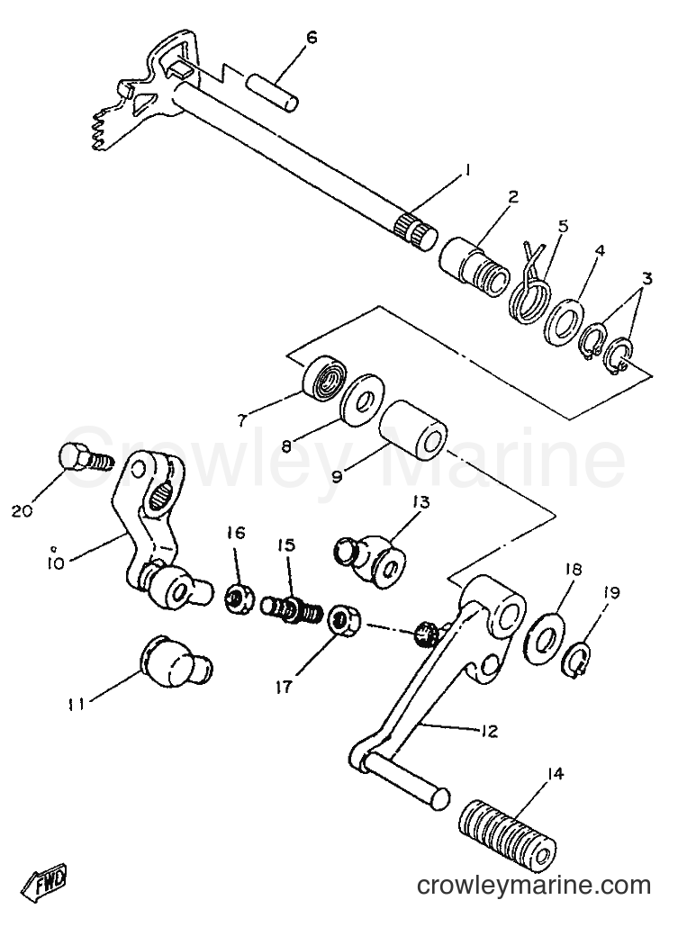 Yamaha Motors SR250 (21L2) [999] - SHIFT SHAFT