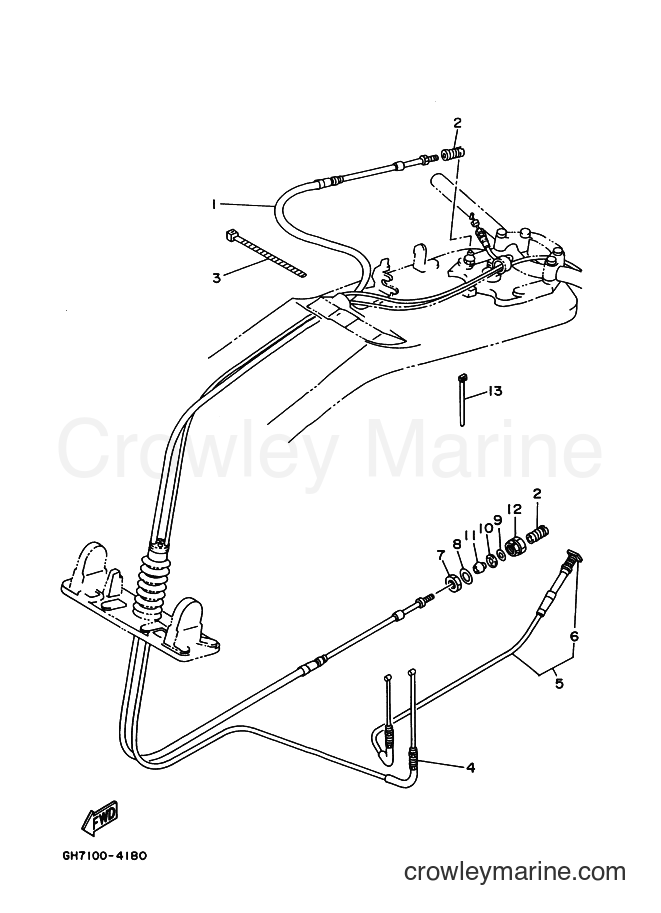Yamaha Motors SJ700 (GH73) [999] - CONTROL CABLE