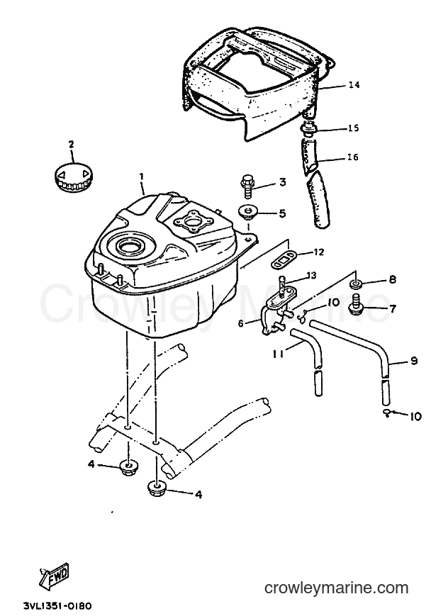 1993 Scooter CW50 - CW50 (4FG2) [010] - FUEL TANK